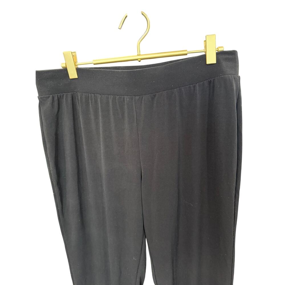 ✨ CHICO’S Black Tulip Front Hem Pull-On Pants 0 US 4 6 Small Stretch Travel 🖤 - Picture 4 of 6